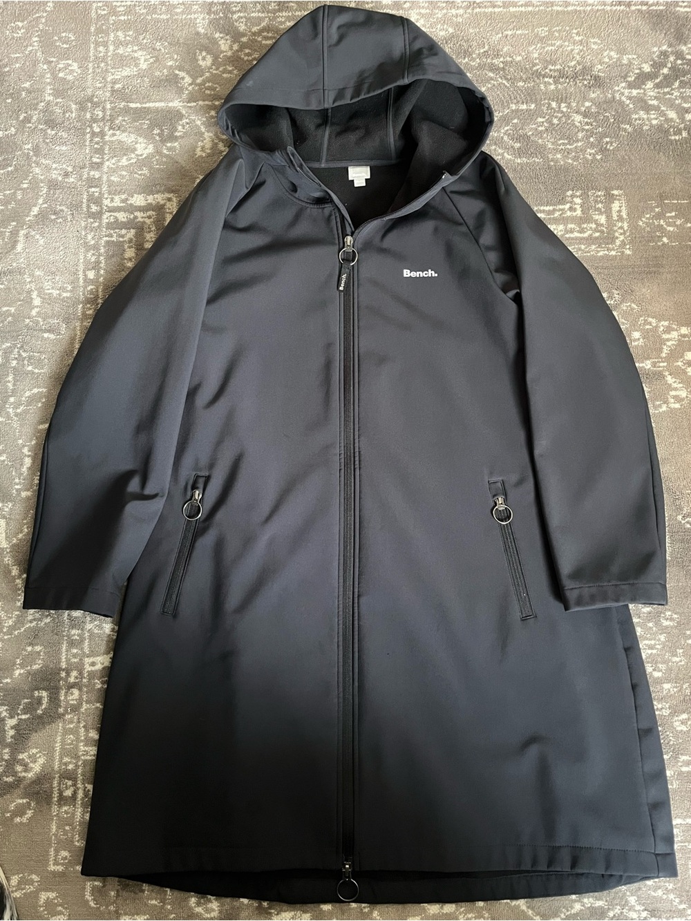 Bench Woman’s Black Hooded Long Zip Jacket